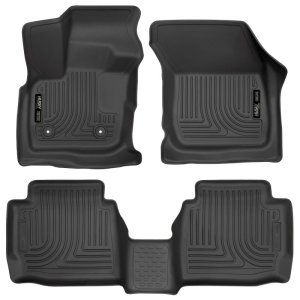 Lincoln MKZ Floor Liners - Front + Rear - Husky Liners - Weatherbeater - Black - 2017
